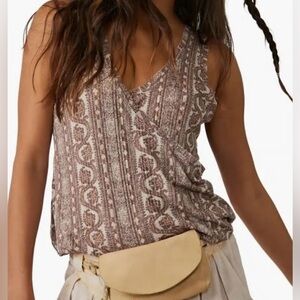 FREE PEOPLE - WE THE FREE || Your Twisted Patterned Tank Top. Sz. M